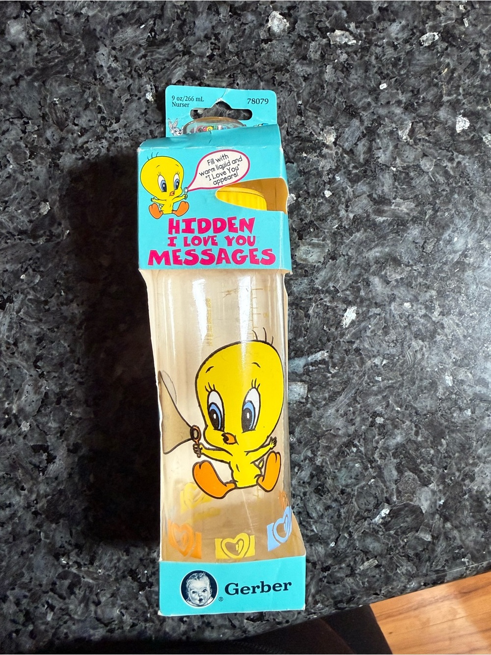 VintageGerber Tweety Hidden I Love You Messages Bottle